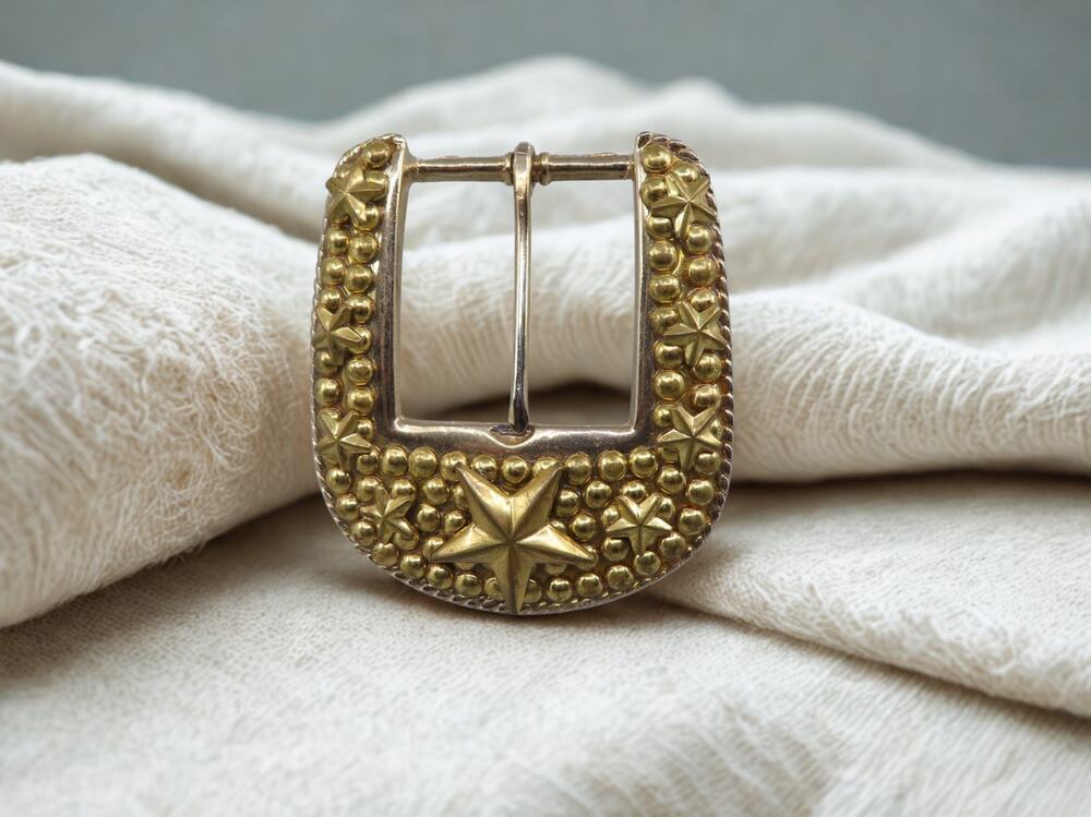Michael Morrison Gold Star Embellished Belt Buckle Intricate Detailing